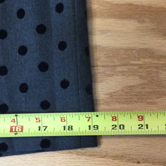 8 Elliott Lauren charcoal gray polka dot pencil skirt - Picture 8 of 12